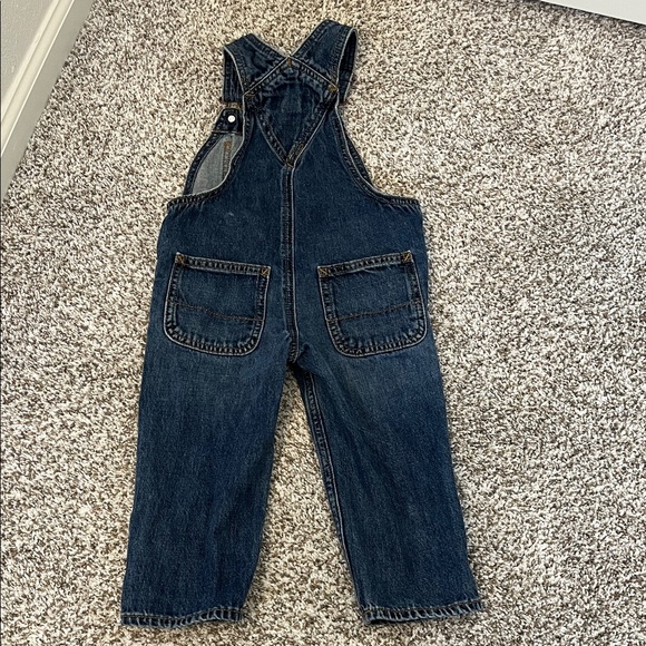 GAP Dark Blue Denim Overalls with Mickey Embroidery - Picture 4 of 4